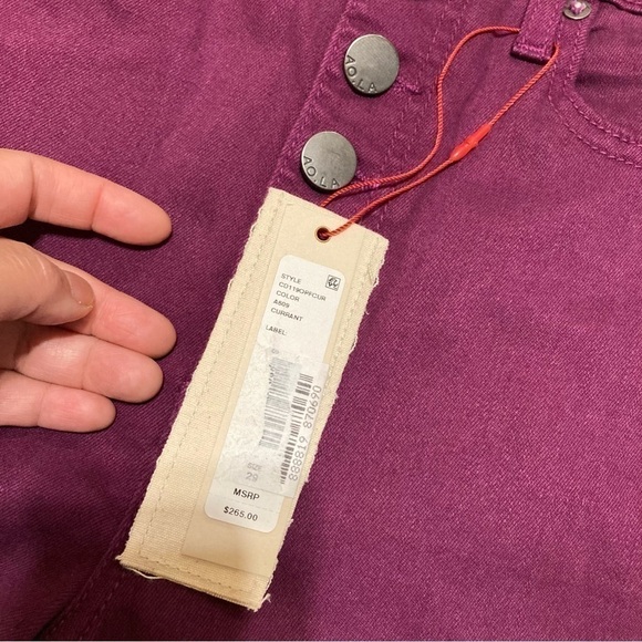 AO.LA by Alice + Olivia high rise skinny jeans in purple (currant) Size 29 NWT - Picture 6 of 16
